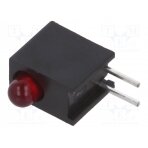 LED; in housing; red; 3mm; No.of diodes: 1; 10mA; Lens: red,diffused HLMP-1301-E00A2 BROADCOM (AVAGO)