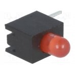 LED; in housing; red; 3mm; No.of diodes: 1; 20mA; Lens: diffused; 30° OSR6LU3E34X-3F1A OPTOSUPPLY