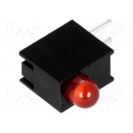 LED; in housing; red; 3mm; No.of diodes: 1; 20mA; Lens: red,diffused H30E-1SD LUCKYLIGHT