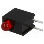 LED; in housing; red; 3mm; No.of diodes: 1; 20mA; Lens: red,diffused L-934EW/1ID KINGBRIGHT ELECTRONIC