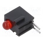 LED; in housing; red; 3mm; No.of diodes: 1; 2mA; Lens: diffused; 45° H100CHDL BIVAR