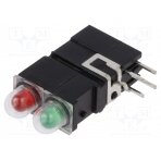 LED; in housing; red/green; 3.9mm; No.of diodes: 2; 2mA; 60° 1401.2833 MENTOR
