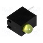LED; in housing; yellow; 3mm; No.of diodes: 1; 20mA; 80°; 1.6÷2.6V H30C-1YD LUCKYLIGHT