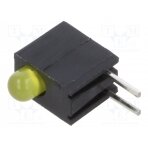 LED; in housing; yellow; 3mm; No.of diodes: 1; 20mA; Lens: diffused H101CYD BIVAR