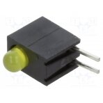 LED; in housing; yellow; 3mm; No.of diodes: 1; 2mA; Lens: diffused H101CYDL BIVAR