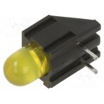 LED; in housing; yellow; 4.85mm; No.of diodes: 1; 20mA; 60°; 30mcd SSF-LXH100MYD LUMEX