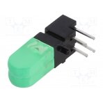 LED; in housing; yellow green; No.of diodes: 2; 20mA; 60°; λd: 573nm 1802.8832 MENTOR