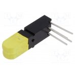 LED; in housing; yellow; No.of diodes: 2; 20mA; 100°; 25÷50mcd 1802.7731 MENTOR