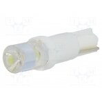 LED lamp; cool white; T5; Urated: 12VDC; 3lm; No.of diodes: 1; 0.24W OST05WG01GD-W5YKT5 OPTOSUPPLY