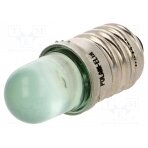 LED lamp; green; E10; 12VDC; 12VAC LG-E10-12AC/DC POLAM-ELTA