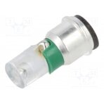 LED lamp; green; SX3s; 24÷28VDC; No.of diodes: 1; -40÷85°C; 3mm 202-324-23-38 MARL