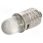 LED lamp; white; E10; 24VDC; 24VAC; AC lum: 2000÷2500mcd LW-E10-24AC/DC POLAM-ELTA