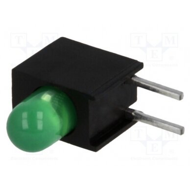 LED; in housing; green; 3.4mm; No.of diodes: 1; 20mA; 60°; 2.2÷2.5V L-1384AD/1GD KINGBRIGHT ELECTRONIC 1