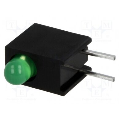 LED; in housing; green; 3mm; No.of diodes: 1; 20mA; 40°; 2.2÷2.5V L-7104EW/1GD KINGBRIGHT ELECTRONIC 1