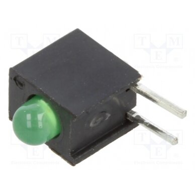 LED; in housing; green; 3mm; No.of diodes: 1; 20mA; Lens: diffused H131CGD-120 BIVAR 1
