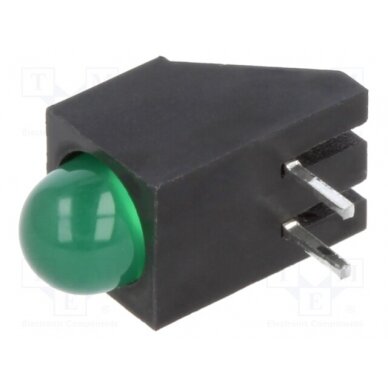 LED; in housing; green; 4.75mm; No.of diodes: 1; 20mA; 60°; 2.2÷2.6V SSF-LXH100GD LUMEX 1