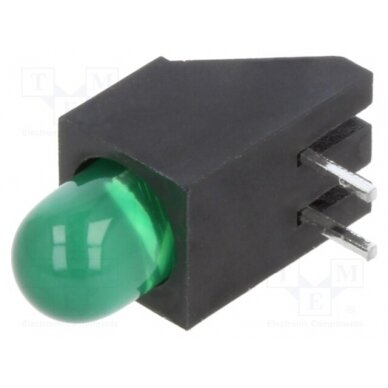 LED; in housing; green; 4.85mm; No.of diodes: 1; 20mA; 60°; 2.2÷2.6V SSF-LXH100GD-01 LUMEX 1