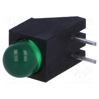 LED; in housing; green; 5mm; No.of diodes: 1; 20mA; 60°; 2.2÷2.5V L-1503CB/1GD KINGBRIGHT ELECTRONIC 1