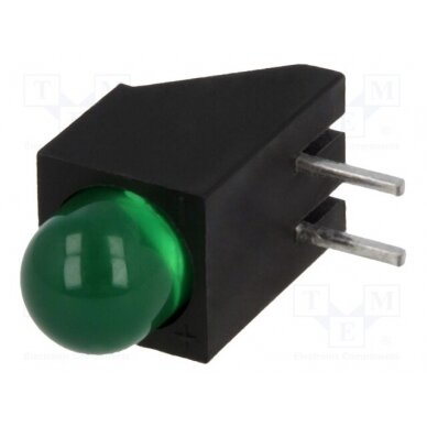 LED; in housing; green; 5mm; No.of diodes: 1; 20mA; 60°; 2.2÷2.5V L-1503CB/1LGD KINGBRIGHT ELECTRONIC 1