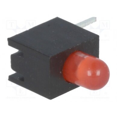LED; in housing; red; 3mm; No.of diodes: 1; 20mA; Lens: diffused; 30° OSR6LU3E34X-3F1A OPTOSUPPLY 1