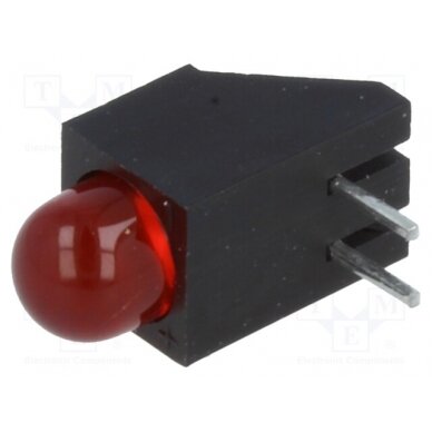 LED; in housing; red; 5mm; No.of diodes: 1; 20mA; Lens: red,diffused L-1503CB/1ID KINGBRIGHT ELECTRONIC 1