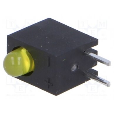 LED; in housing; yellow; 3mm; No.of diodes: 1; 20mA; 60°; 2.1÷2.5V L-934CB/1YD KINGBRIGHT ELECTRONIC 1
