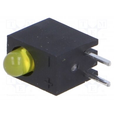 LED; in housing; yellow; 3mm; No.of diodes: 1; 20mA; 60°; 2.1÷2.5V L-934CB/1YD KINGBRIGHT ELECTRONIC