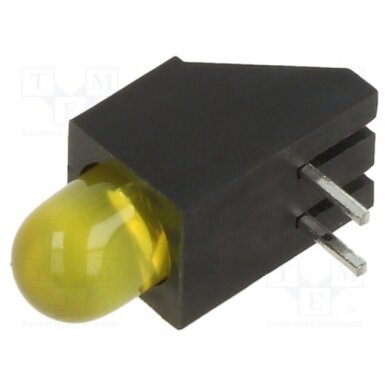 LED; in housing; yellow; 4.85mm; No.of diodes: 1; 20mA; 60°; 30mcd SSF-LXH100YD-01 LUMEX 1