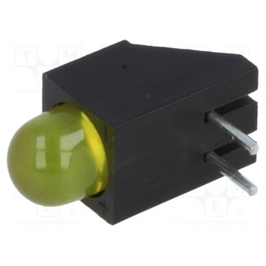 LED; in housing; yellow; 5mm; No.of diodes: 1; 20mA; 60°; 2.1÷2.5V L-1503CB/1YD KINGBRIGHT ELECTRONIC 1