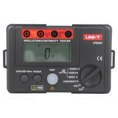 Meter: insulation resistance; LCD; (2000); VAC: 30÷600V UT502A UNI-T 1