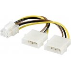 MicroConnect Internal PC Power Supply Cable 2x HDD 5.25" (4-pin) to PCI PI1919 Internal
