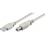 MicroConnect USB2.0 A-B M-M 0,5m grey USBAB05 Cables