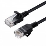 MicroConnect U/UTP CAT6A Slim 0.25M Black Unshielded Network Cable, V-UTP6A0025S-SLIM Tinklo kabeliai