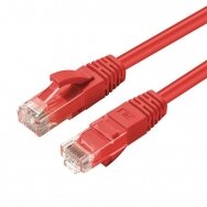 MicroConnect CAT6A UTP 0.25m Red LSZH Undshielded Network Cable, MC-UTP6A0025R UTP6A0025R Tinklo kabeliai