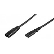 MicroConnect Extension cord C7/C8 2M Black 250 V (AC), 2.5A PE080720 Isoriniai maitinimo kabeliai