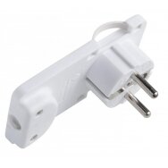 MicroConnect Schuko Angled Power Plug White, Form : Flat PESCHPLUG-W Kistukai ir adapteriai