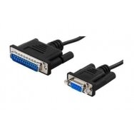 MicroConnect Serial Cable DB9-DB25 1,8M F/M black IBM029B-1,8 Serijiniai kabeliai