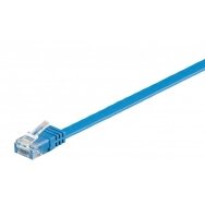 MicroConnect U/UTP CAT6 2M Blue Flat Unshielded Network Cable, V-UTP602B-FLAT Tinklo kabeliai