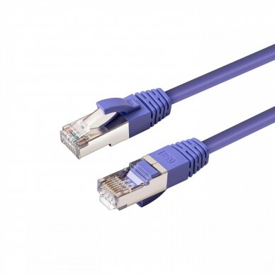 MicroConnect CAT6A S/FTP 0.25m Purple LSZH MC-SFTP6A0025P Tinklo kabeliai