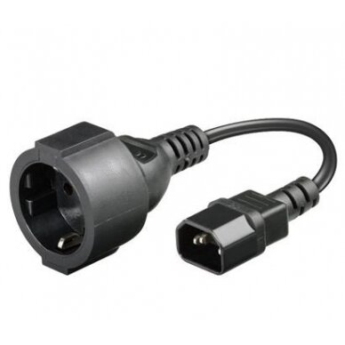 MicroConnect Power Cord C14 -Schuko M-F PE130075-ITA Isoriniai maitinimo kabeliai