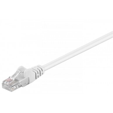 MicroConnect U/UTP CAT5e 1M White PVC Unshielded Network Cable, B-UTP501W U/UTP CAT5E