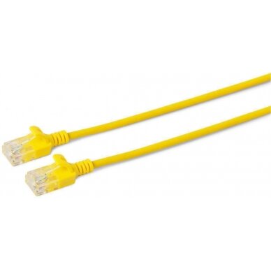 MicroConnect U/UTP CAT6 0.15M Yellow Slim, Unshielded Network Cable, V-UTP60015Y-SLIM PKW-LIGHT-K6 0.15 GE Tinklo kabeliai