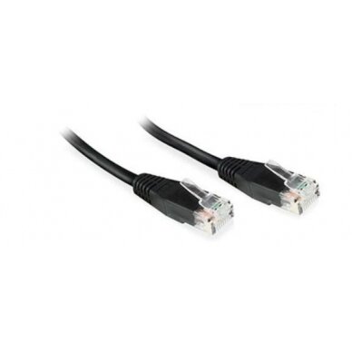 MicroConnect U/UTP CAT6 0.5M Black PVC Master Carton Qty : 400pcs B-UTP6005S-B Tinklo kabeliai