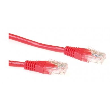 MicroConnect U/UTP CAT6 1M Red PVC Master Carton Qty : 300pcs B-UTP601R-B Tinklo kabeliai