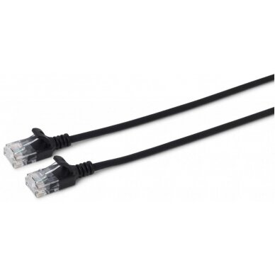 MicroConnect U/UTP CAT6A Slim 0.5M Black Unshielded Network Cable, V-UTP6A005S-SLIM Tinklo kabeliai