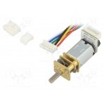 Motor: DC; with encoder,with gearbox; 6VDC; 170mA; Shaft: D spring DF-FIT0486 DFROBOT