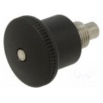 Mount.elem: indexing plungers; without rest position,with knob GN822.7-4-M8X1-B ELESA+GANTER