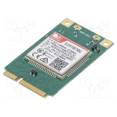 Module: LPWA; PCM,SIM,UART,USB; Transmission: LTE- M/NB-IoT; M.2 SIM7070G-PCIE SIMCOM 1