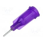 Needle: steel; 0.25"; Size: 21; straight; 0.51mm; Body: purple FIS-21-1/4-ES FISNAR