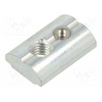 Nut; for profiles; Width of the groove: 10mm; steel; zinc; T-slot FA-096126 FATH